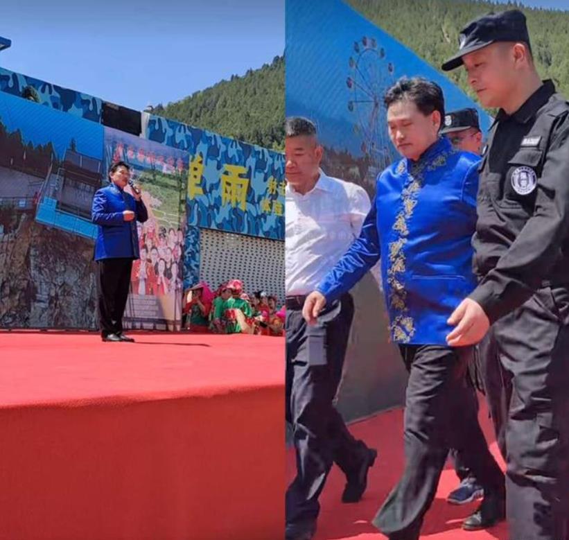 大衣哥商演遇襲！演唱途中觀眾扔磚頭，倆保安上臺保護緊急撤離